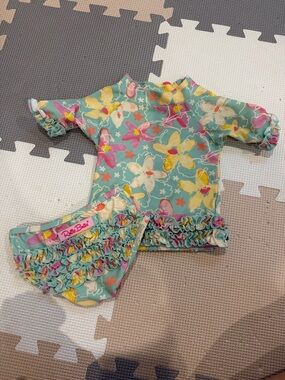 Ruffle Butts Mint Floral Two-Piece Swim Set